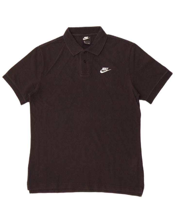 Tricou polo Nike pentru bărbați, bumbac mediu negru