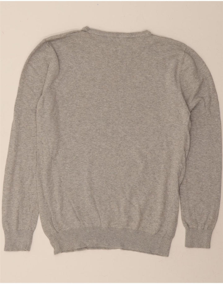FRENCH CONNECTION Mens Crew Neck Jumper Sweater Medium Grey Cotton Vintage French Connection and Second-Hand French Connection from Messina Hembry 