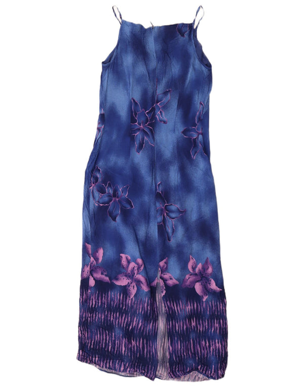 Rochie de soare maxi pentru femei Marks & Spencer UK 4 XS Albastru Floral