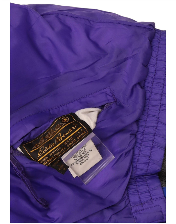 Jachetă căptușită cu glugă supradimensionată pentru femei Eddie Bauer UK 16 mare violet