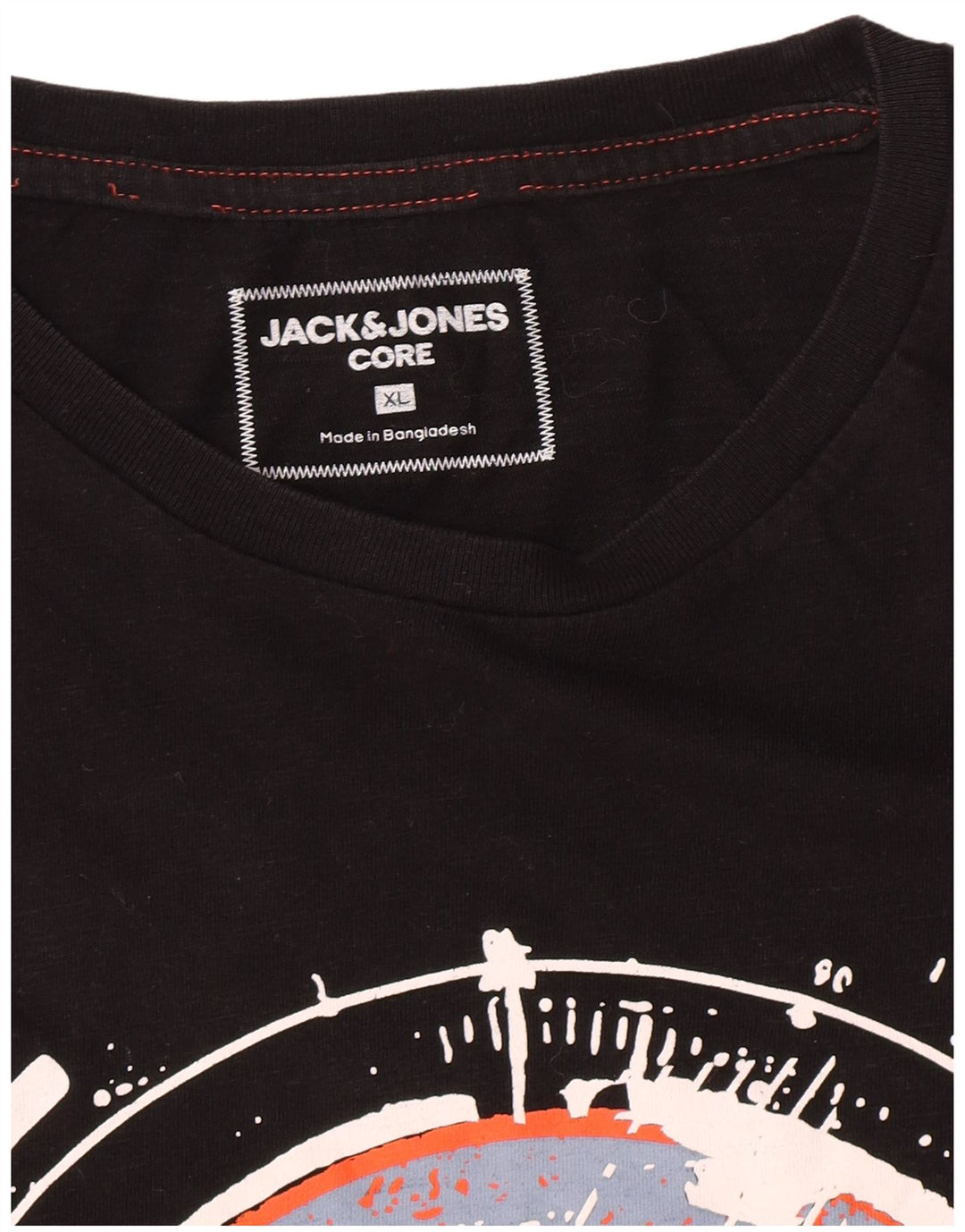 Tricou grafic Jack & Jones pentru bărbați Top XL negru