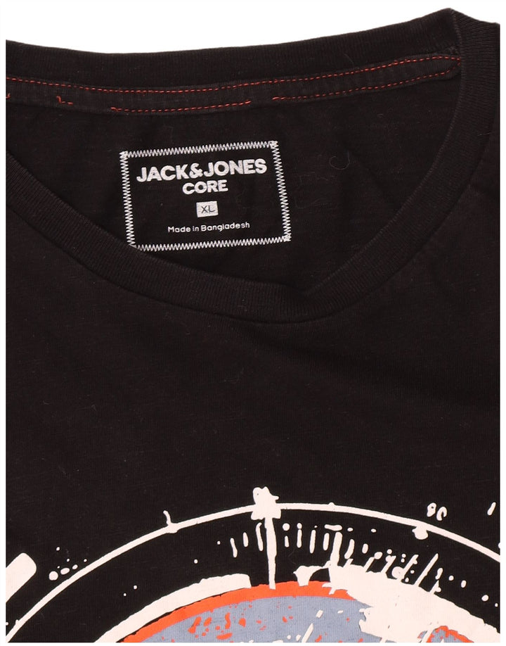 Tricou grafic Jack & Jones pentru bărbați Top XL negru