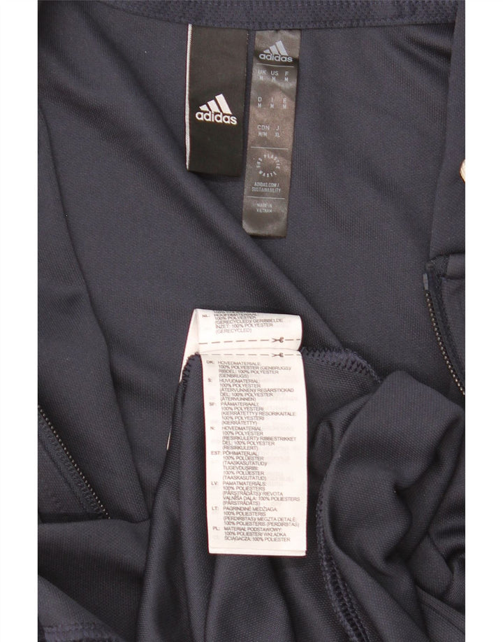 Pulover pentru bărbați ADIDAS Aeroready, cu fermoar, poliester, albastru, mediu
