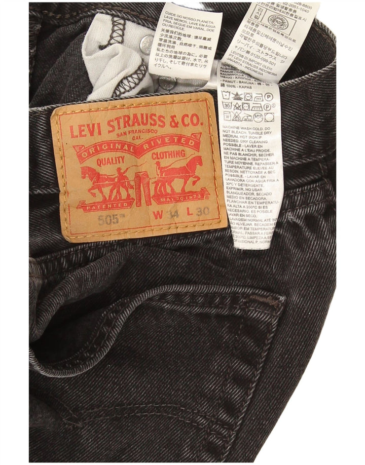 Blugi drepti pentru bărbați Levi's 505 W34 L30 bumbac negru