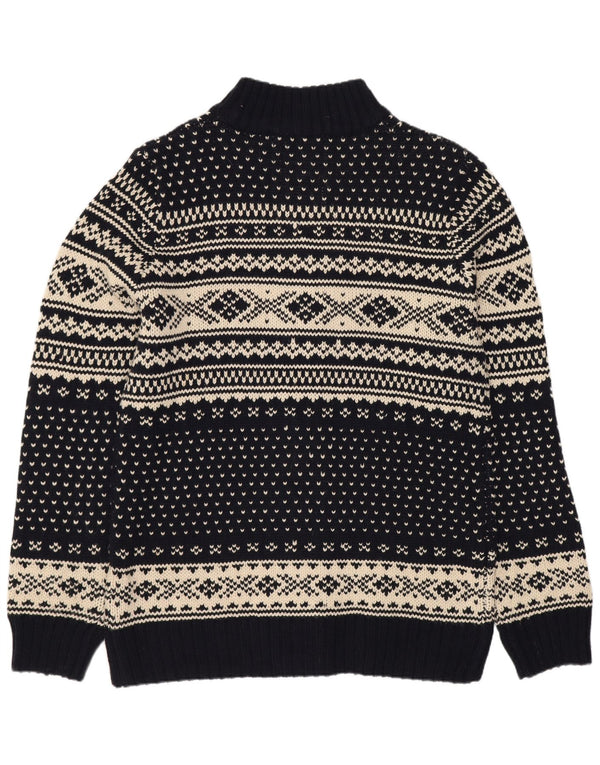 Pulover cardigan pentru bărbați VINTAGE 2XL bleumarin Fair Isle acrilic