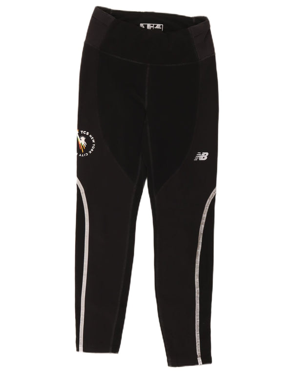 Leggings pentru femei New Balance UK 10, negru, poliester color bloc