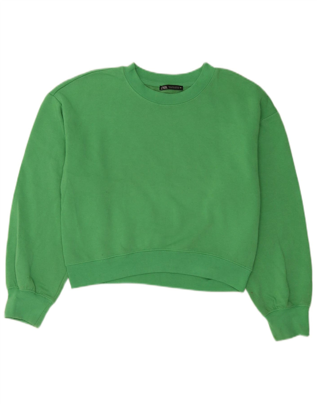 Pulover de hanorac oversized pentru femei Zara UK 10 Poliester verde mic