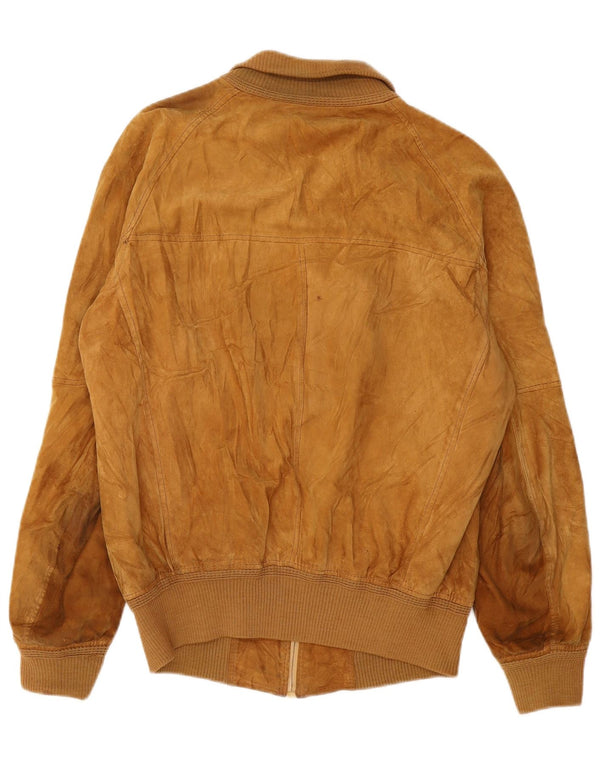 Bomber VINTAGE pentru bărbați din piele intoarsa UK 38 Bej mediu