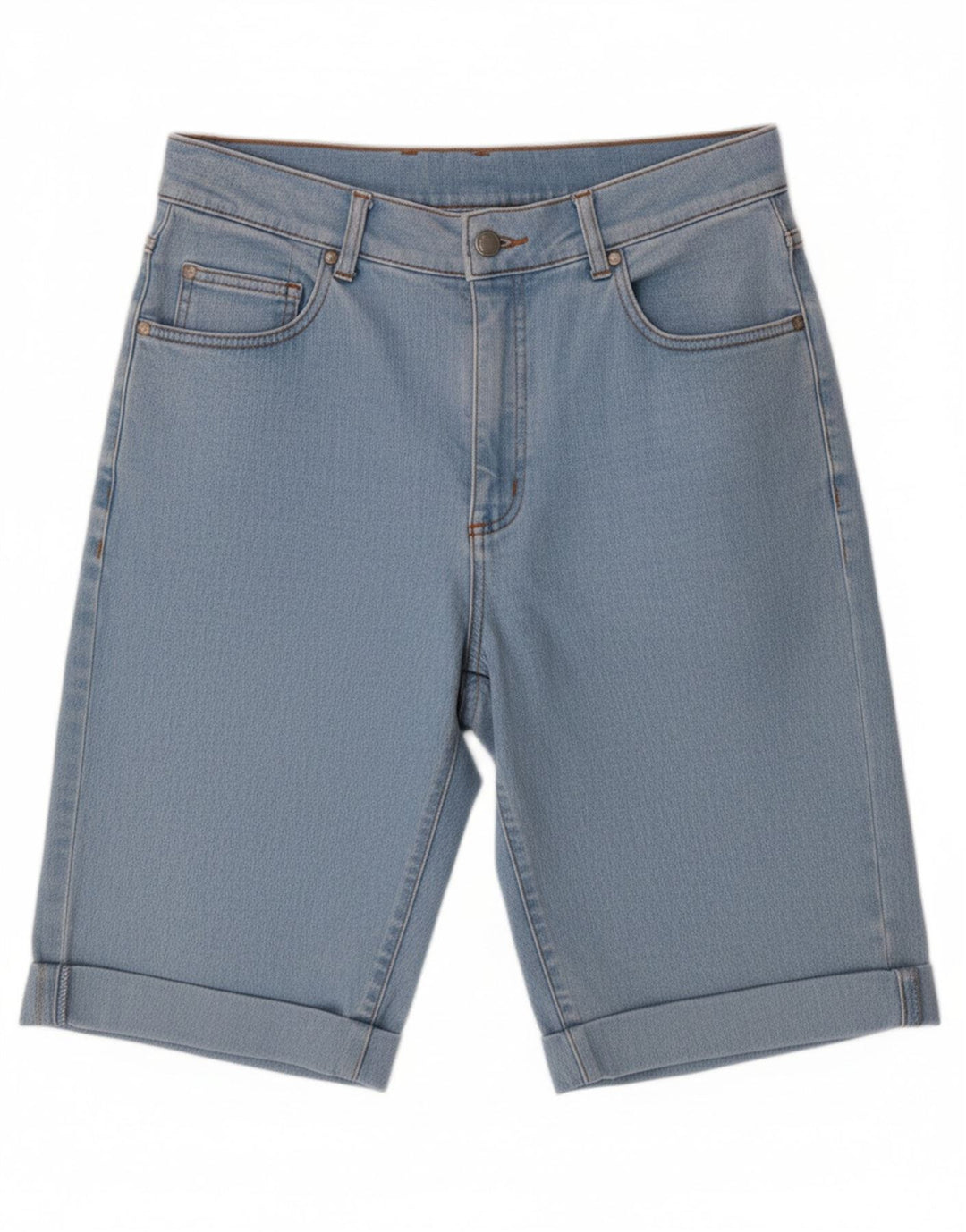 JOHN BANER Mens Denim Shorts W32 Medium Blue Cotton
