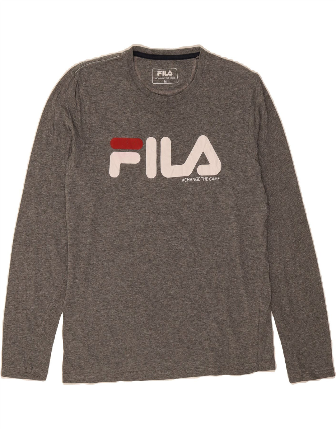 FILA Mens Graphic Top Long Sleeve Medium Grey Cotton Vintage Fila and Second-Hand Fila from Messina Hembry 