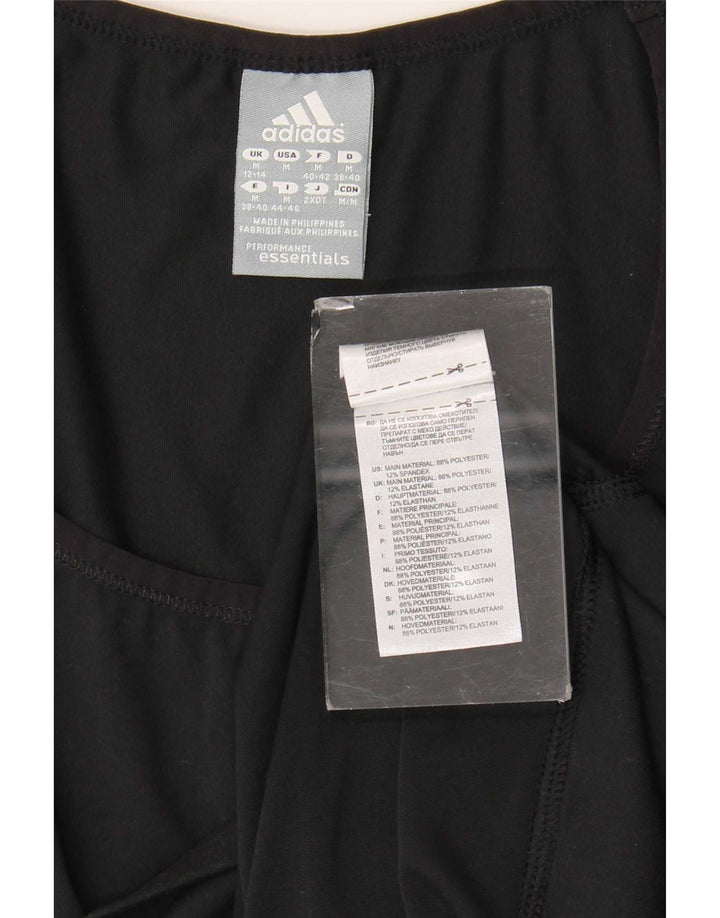 Tricou Adidas Climalite pentru femei, Marea Britanie 12/14 Poliester mediu negru