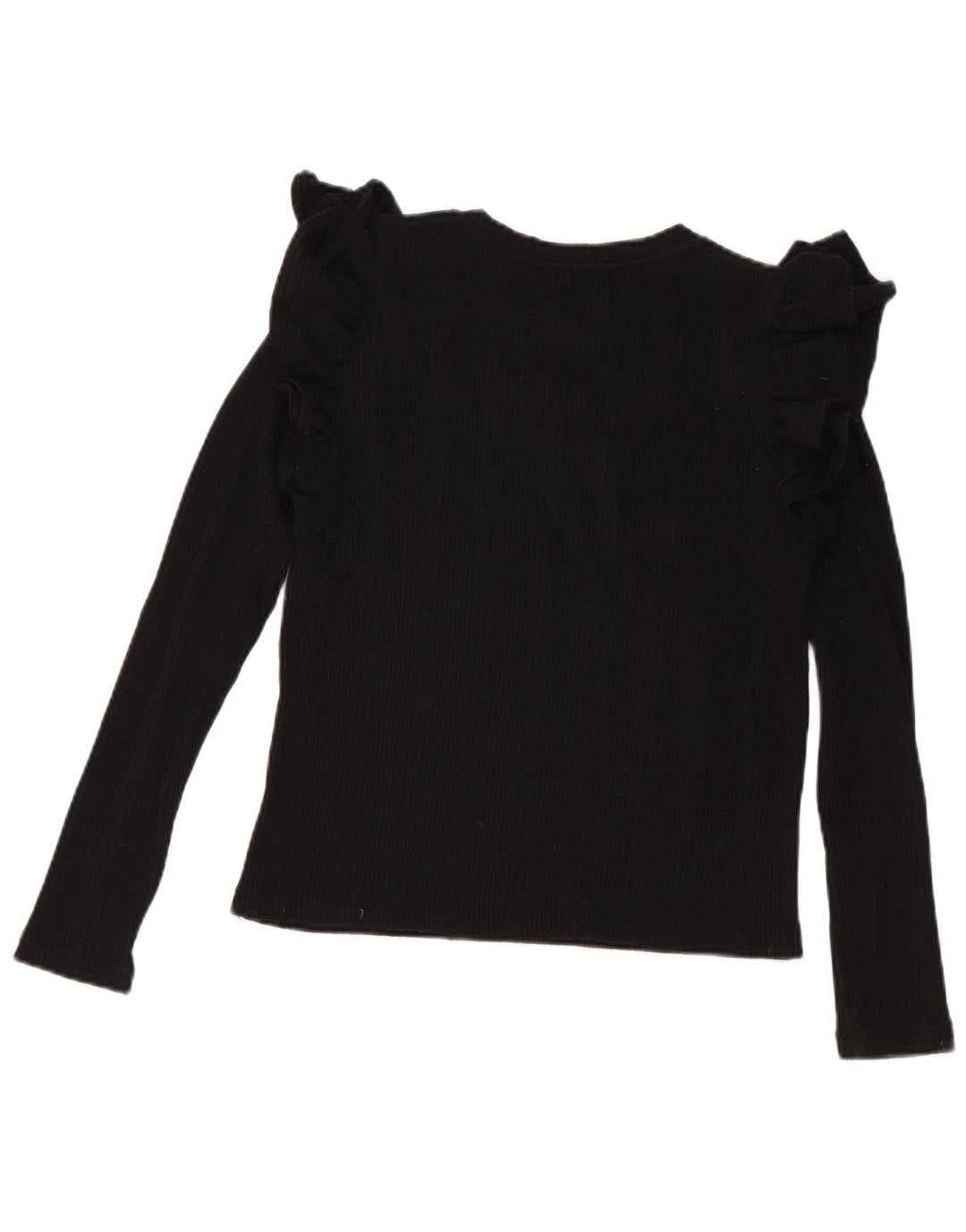 Crop Top pentru femei Zara cu mânecă lungă UK 12 Medium Negru