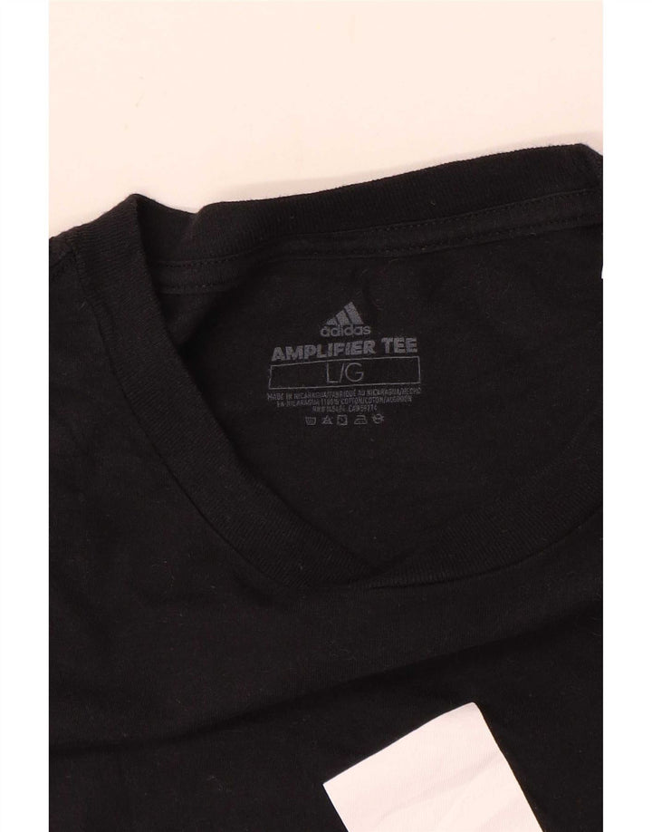 Tricou grafic pentru bărbați Adidas Top mare negru