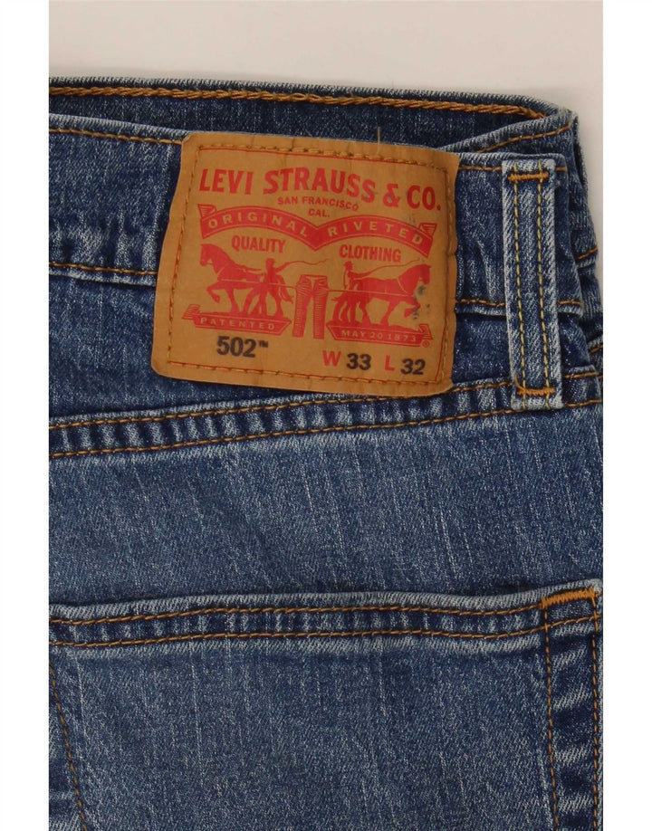 Blugi conici pentru bărbați Levi's 502 W33 L32 Bumbac albastru
