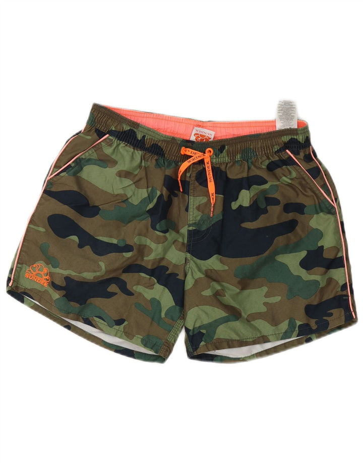 Sundek Pantaloni scurti de baie pentru baieti 15-16 ani kaki poliester camuflaj