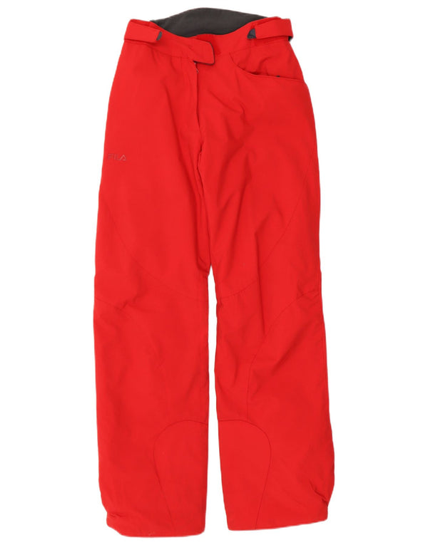 Pantaloni de schi Fila pentru femei UK 10 Small Red Poliamidă