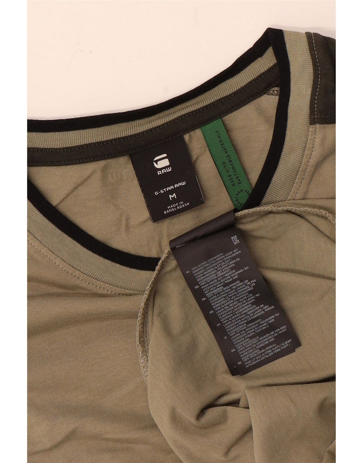 Tricou Bărbați G-Star Top Mediu Kaki Bumbac Colorblock