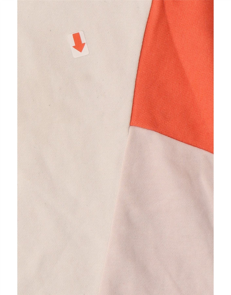 NIKE Womens Sweatshirt Jumper UK 6 XS Beige Colourblock Cotton Vintage Nike and Second-Hand Nike from Messina Hembry 