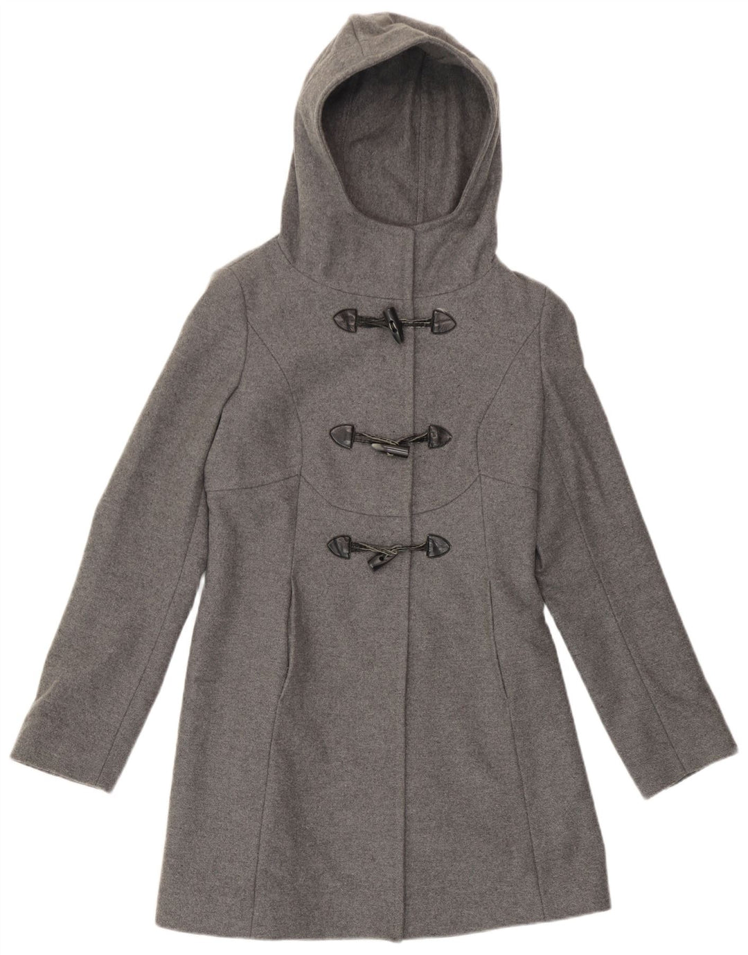 Duffle Coat pentru femei Benetton IT 40 Small Gri Lână