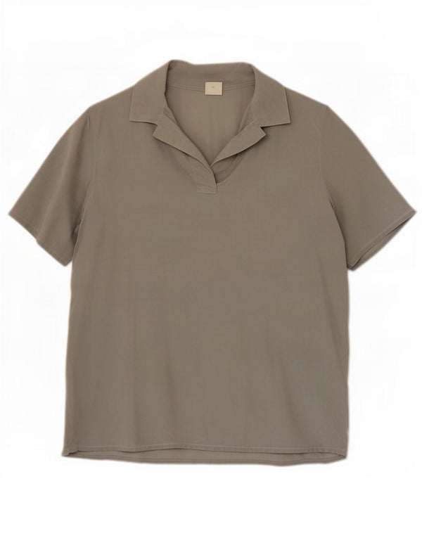 Andrea Mare Tricou Polo Femei IT 48 XL Gri Matase