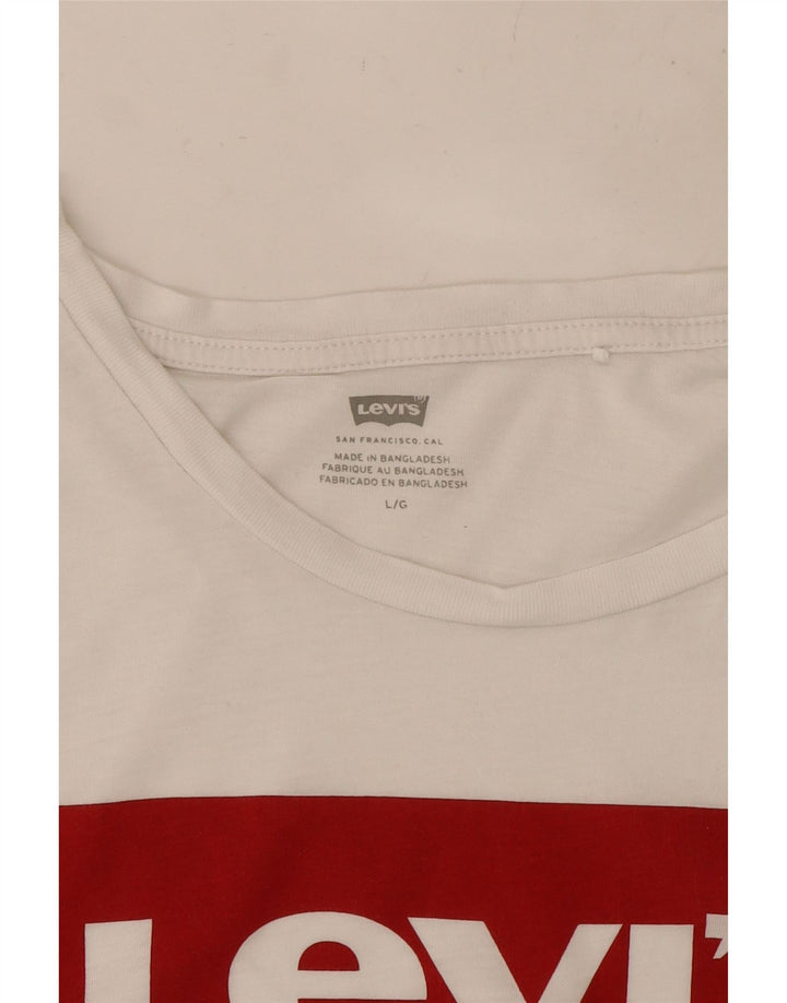 Tricou grafic LEVI'S pentru femei Top UK 16 Large White