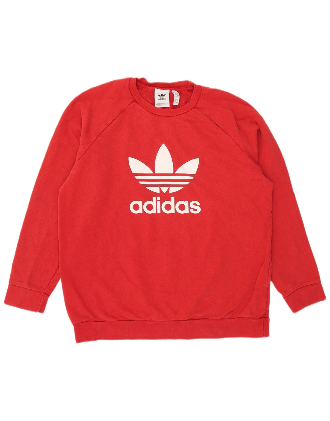 Hanorac grafic pentru bărbați Adidas Jumper mare, roșu, bumbac
