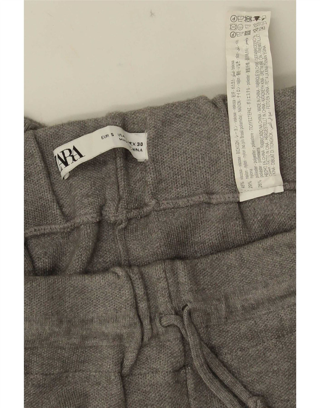 Pantaloni de trening Zara Barbati Joggeri Mici Gri Viscoza