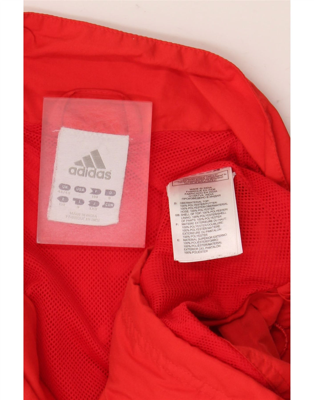 Jachetă de ploaie ADIDAS pentru bărbați UK 46/48 XL Poliester color bloc roșu
