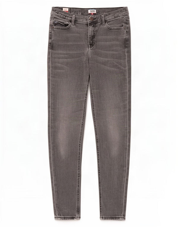 Blugi skinny Tommy Hilfiger pentru femei cu talie medie W28 L30 bumbac gri
