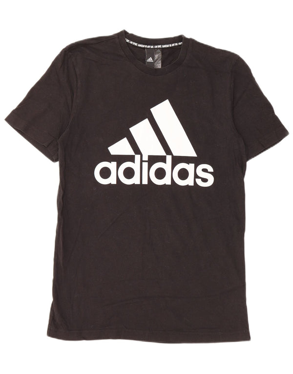 Tricou grafic pentru bărbați Adidas Top mic, negru, bumbac