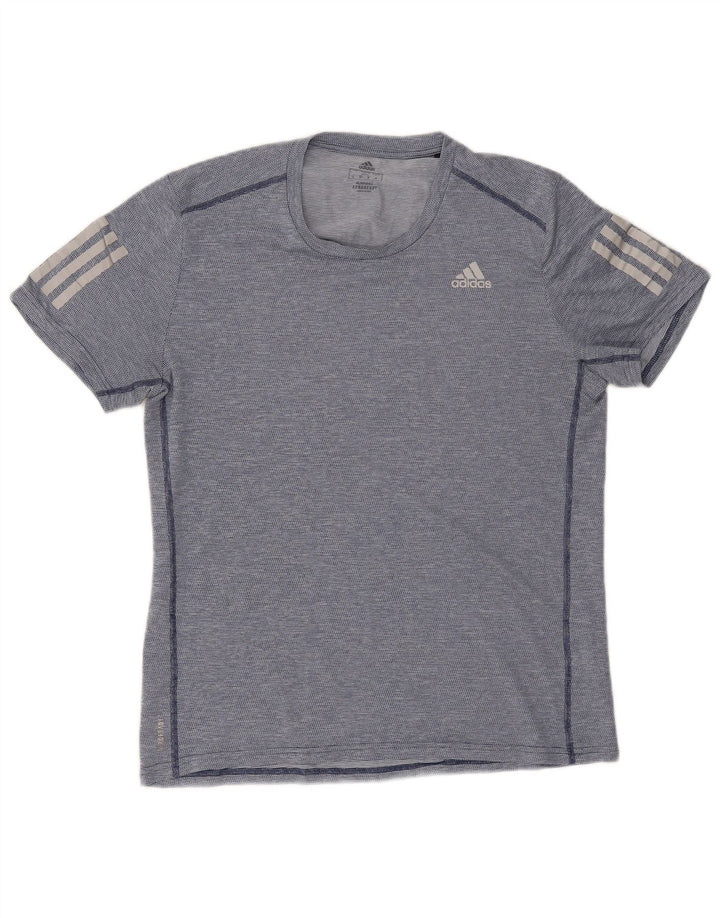 Tricou pentru bărbați Adidas Aeroready Top Mediu Bleumarin Poliester cu dungi
