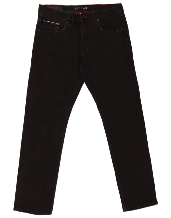 Blugi Tommy Hilfiger Bleecker Slim pentru bărbați W32 L30, bumbac negru