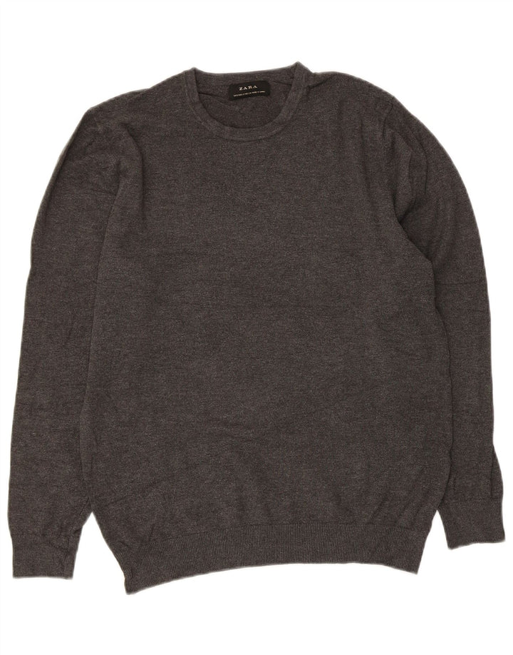 Pulover pentru damă Zara, cu gât turnut, UK 10, Gri mic