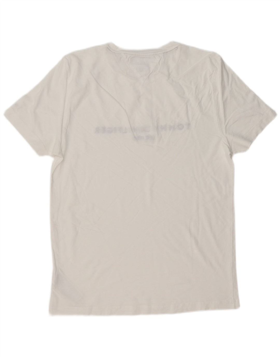 TOMMY HILFIGER Tricou grafic Slim Fit pentru bărbați Top mare din bumbac alb