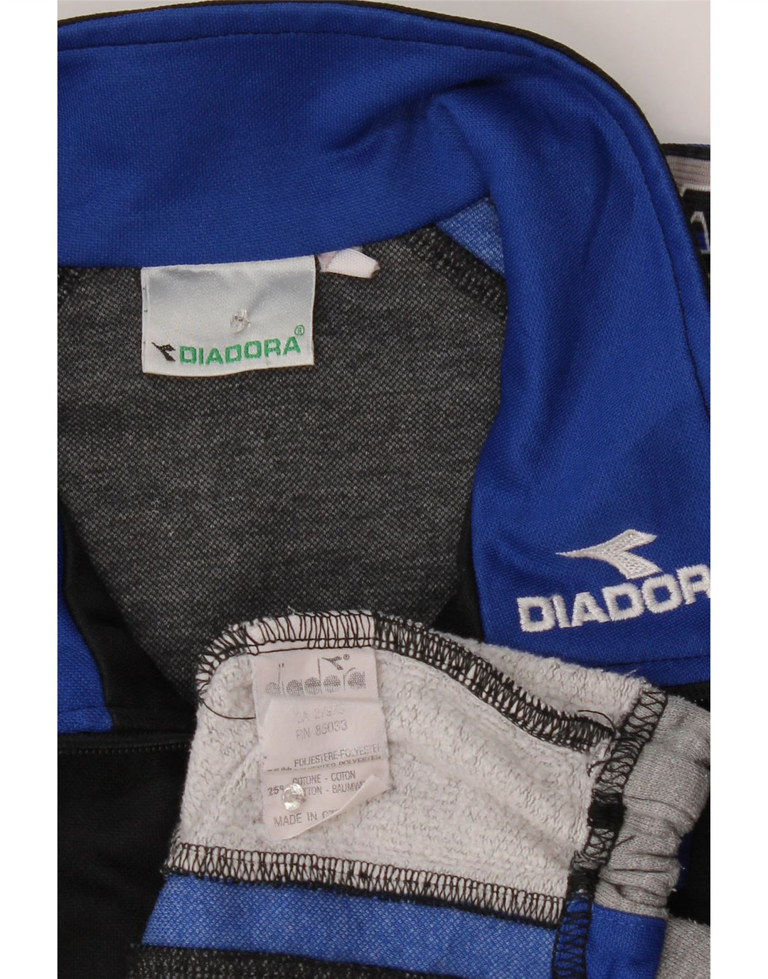 Jachetă de trening grafică Diadora pentru bărbați, mediu negru, color block