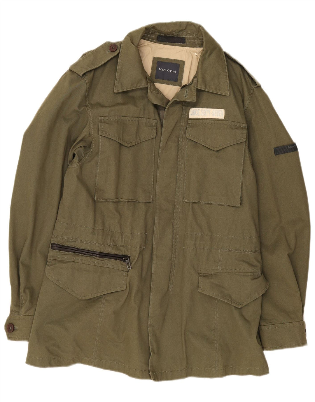 Jachetă militară pentru bărbați Marc O'Polo UK 36 Small Green Army