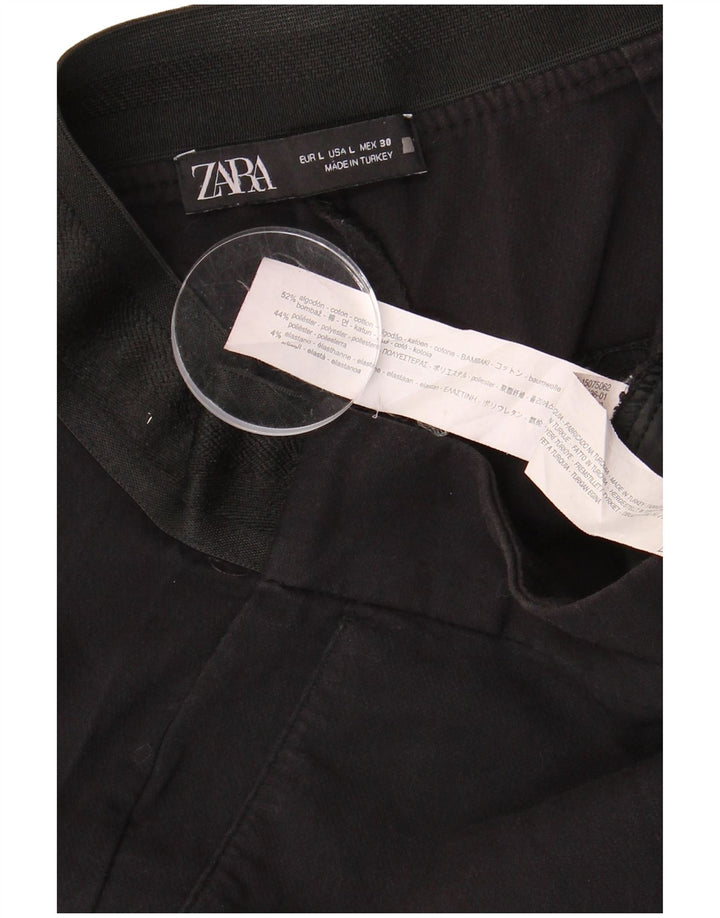 Pantaloni chino slim pentru femei Zara L32 L27 bumbac negru