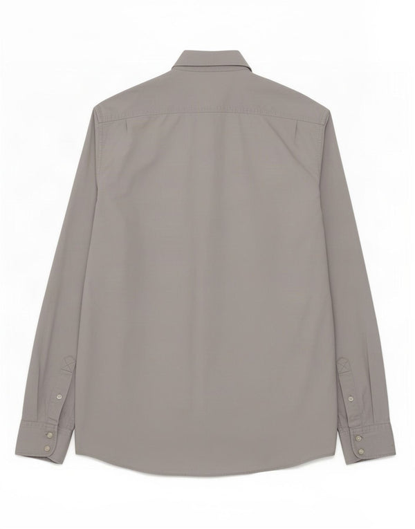 Reiss Mens Military Shirt Medium Grey Cotton