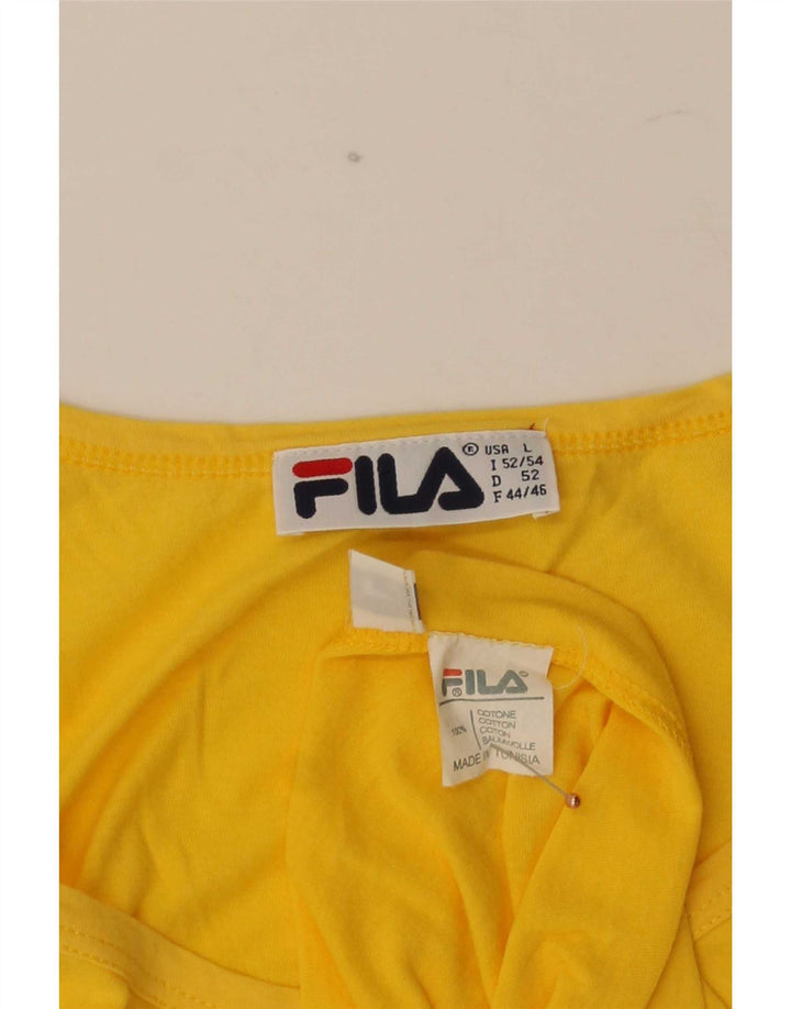 Vestă pentru bărbați Fila, mare, galben din bumbac
