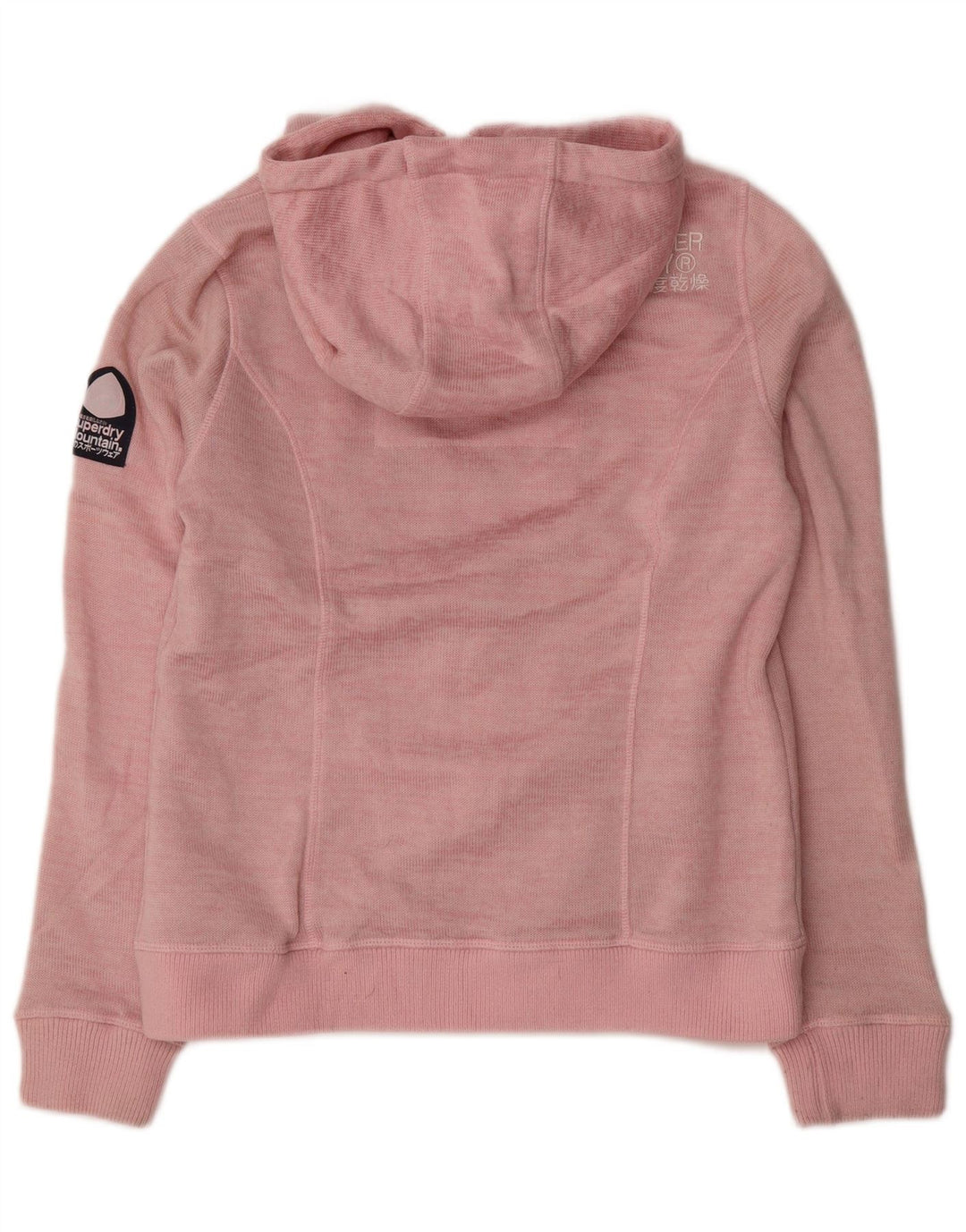 Pulover Superdry pentru femei cu fermoar, UK 16, poliester roz mare