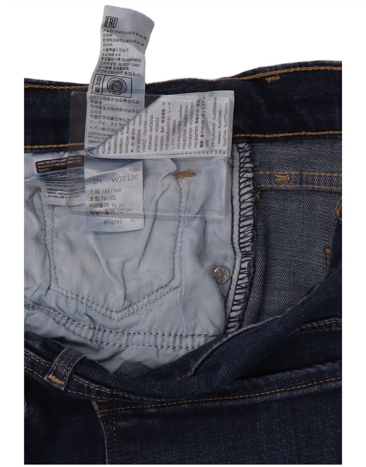 Blugi drepti pentru femei LEVI'S Classic Fit US 10 Large W30 L30 Blue Bumbac