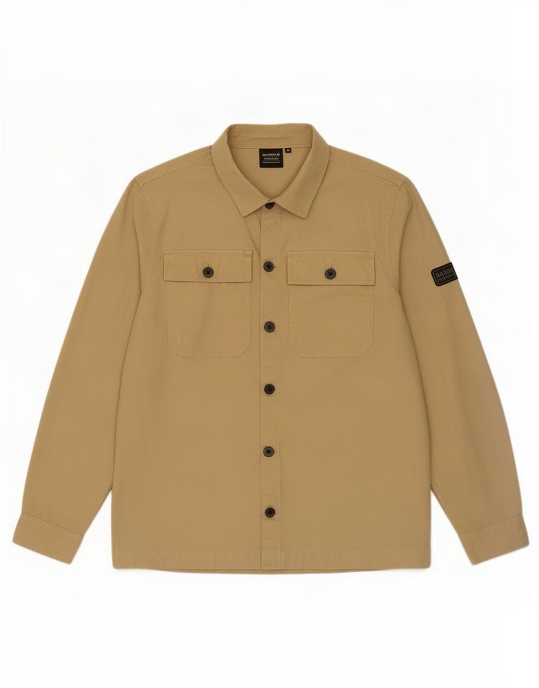 Cămașă pentru bărbați Barbour, bumbac, bej mediu