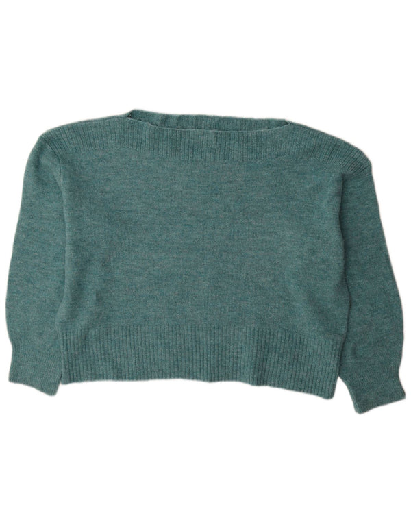 Pulover pentru femeie Zara, cu gât de barcă, UK 18 XL, albastru acrilic