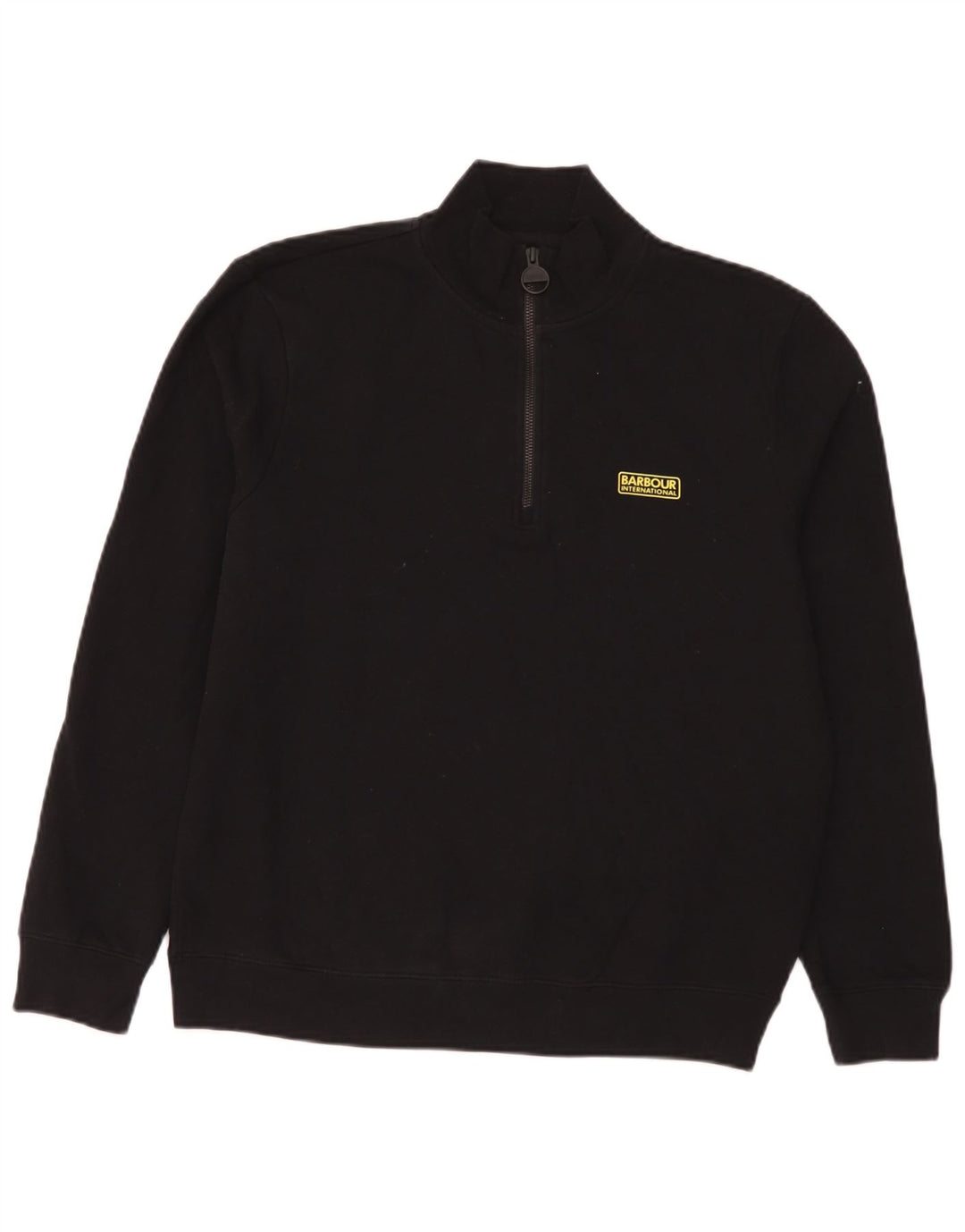 Hanorac pentru bărbați Barbour, cu fermoar, cu gât, XL, bumbac negru