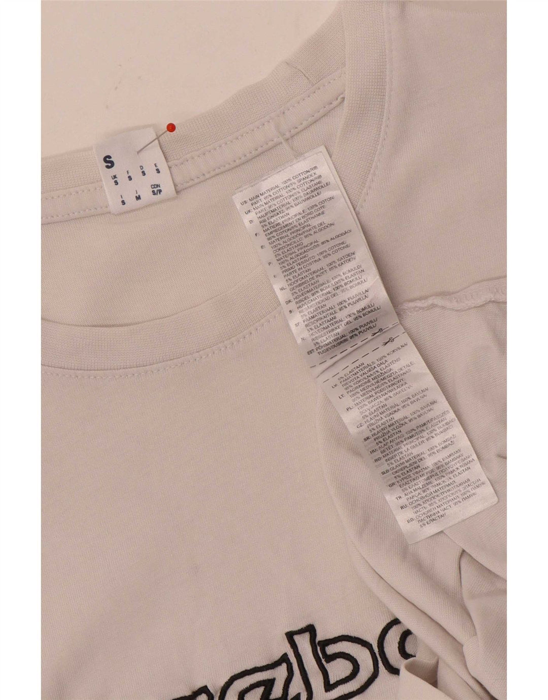 Tricou grafic Reebok pentru bărbați Top mic, alb, bumbac