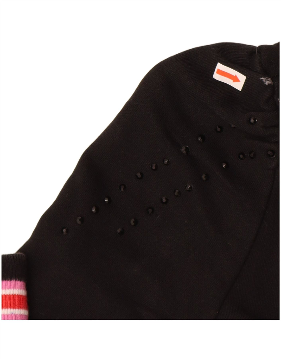 Jachetă de trening pentru fete FILA 9-10 ani, bumbac negru