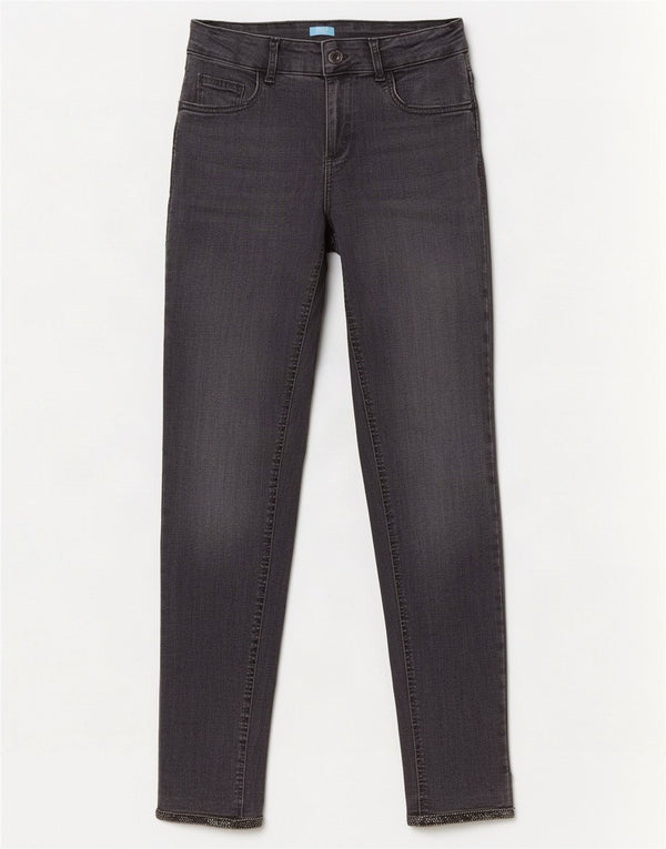 Blugi slim pentru femei Liu Jo W30 L28 bumbac gri