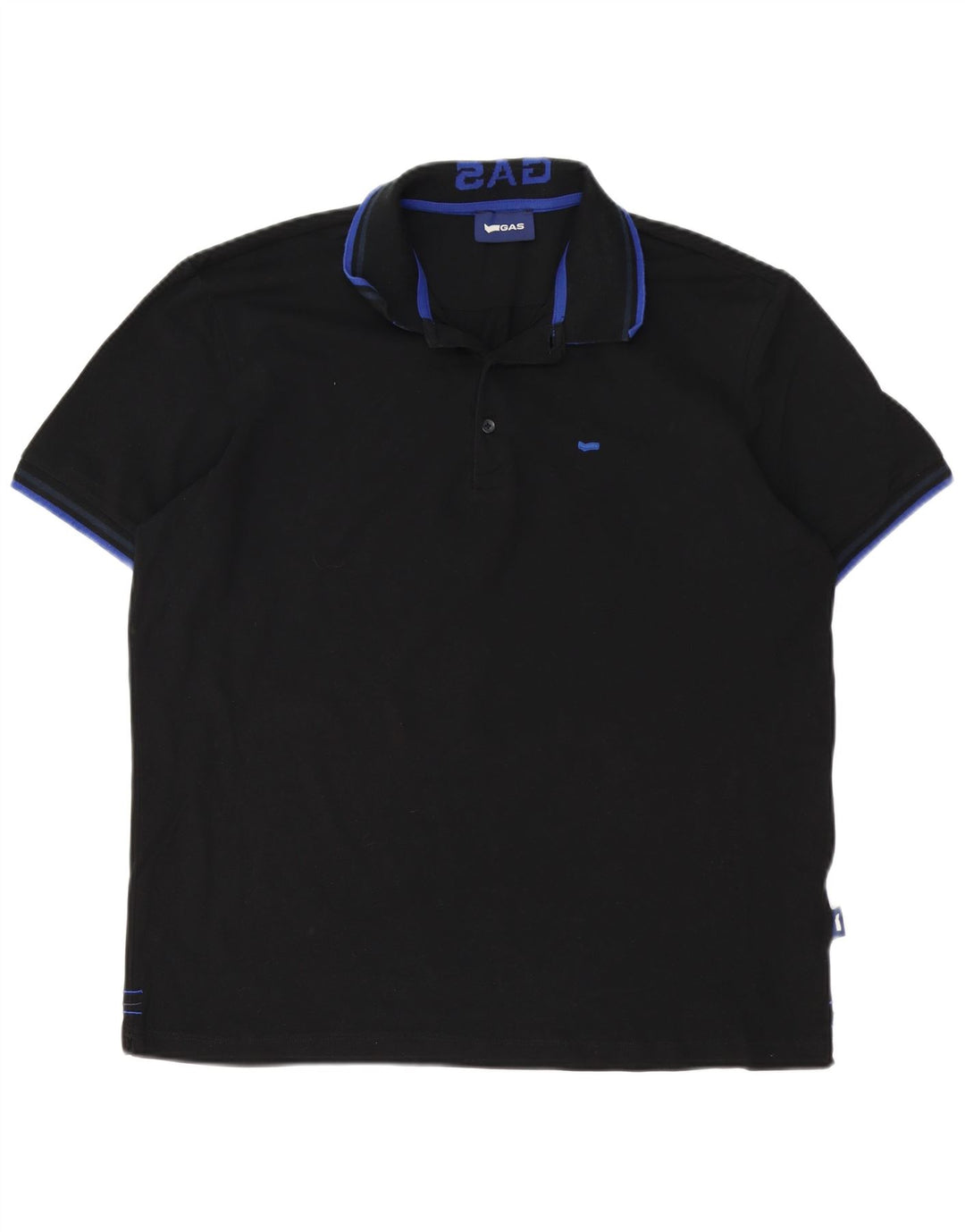 Cămașă polo pentru bărbați Gas 3XL bumbac negru