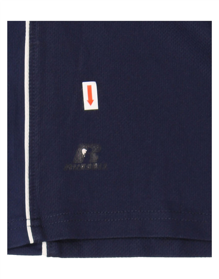 RUSSELL ATHLETIC Mens Sport Shorts 2XL Navy Blue Polyester Vintage Russell Athletic and Second-Hand Russell Athletic from Messina Hembry 