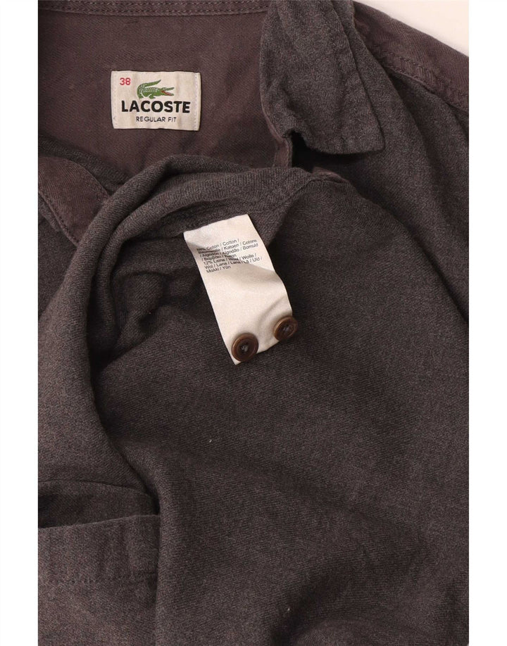 Camasa barbati Lacoste Marimea 38 Bumbac gri mic